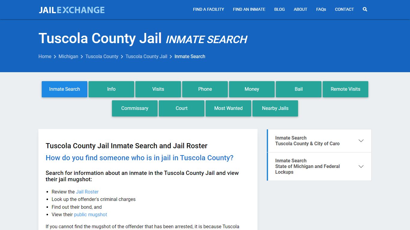 Inmate Search: Roster & Mugshots - Tuscola County Jail, MI